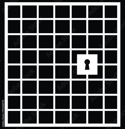 Jail icon vector isolated on white background, logo concept of Jail sign. Jail flat vector icon. Prisoner icon.