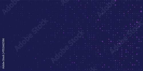 Purple abstract pixel texture bg video screen. Tv pattern background with square noise effect. Futuristic broadcast neon gradient banner for television