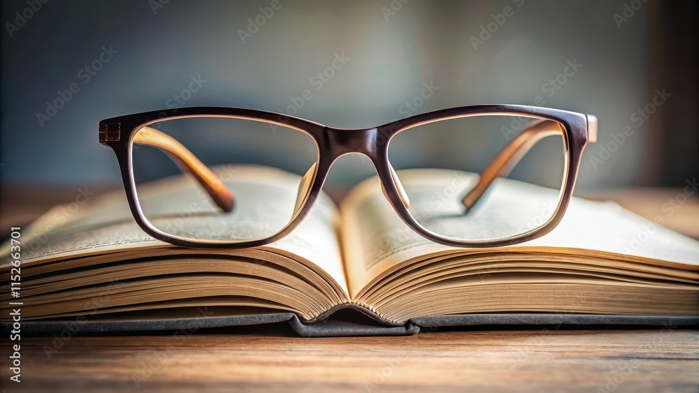 Close up of reading specticle glasses on a book, eyewear, glasses, vision, reading, spectacles, accessory, fashion Close up of reading specticle glasses on a book, eyewear, glasses, vision, reading, spectacles, accessory, fashion