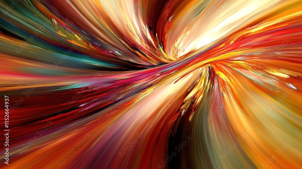Obraz premium Abstract swirling vibrant colors, dynamic energy, paint strokes, motion blur effect.