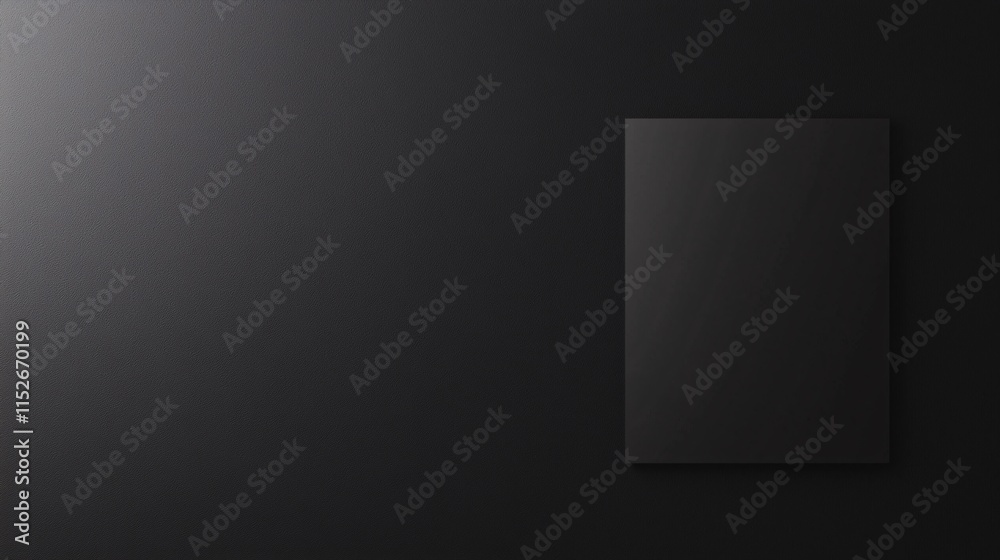 Abstract Minimalism Digital Art Studio Perspectives on Black Background