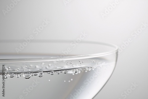 Ultraclose Macro Photography of Water Bubbles in a Minimalist Studio Environment with Unique Liquid Dynamics photo