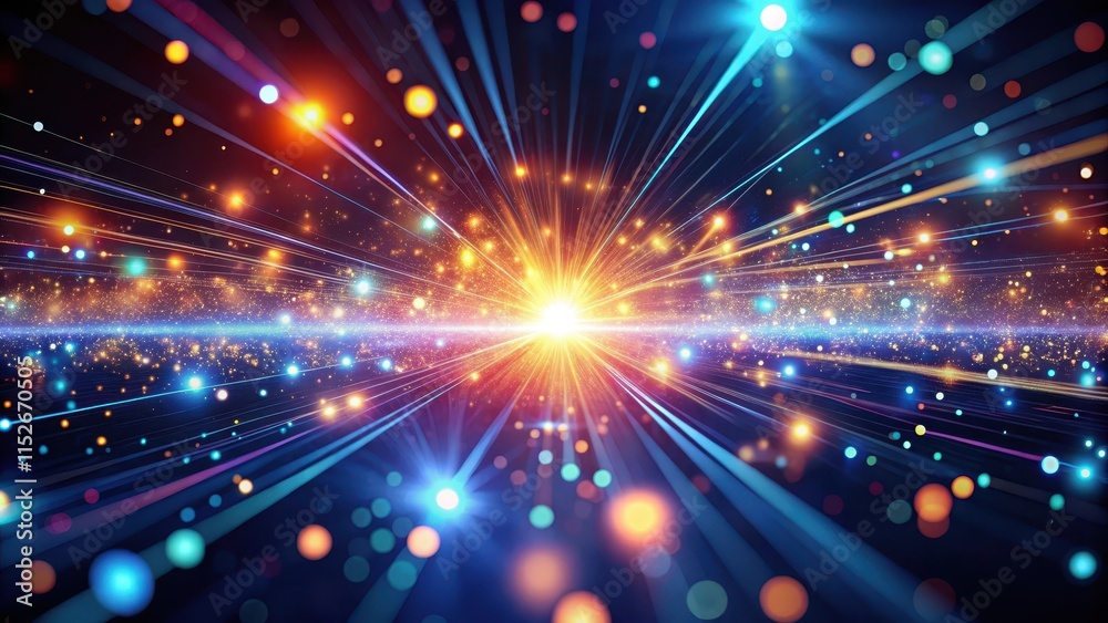 Obraz premium Dynamic and futuristic particle background , abstract, futuristic, technology, digital, particles, design, motion, vibrant
