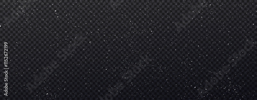 White micro dust isolated on transparent background. Texture grunge background with tiny white dust. Background with little noisy white particles