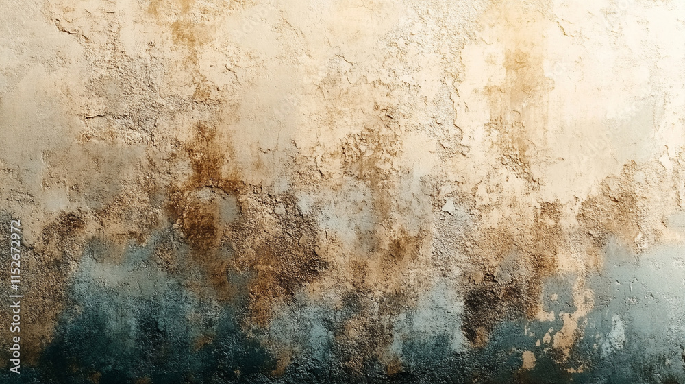 grunge scratched brown sepia grey wall texture symbolizing chaos, disorder, and urban decay with rough, uneven surfaces creating a sense of depth and unease in the background
