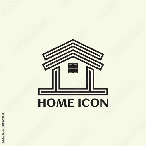 House, home linear style icon. Private house vector illustration. Editable stroke width. Minimal modern home, homepage, base, main page, house push button icon emblem symbol, sign. 3d home icon