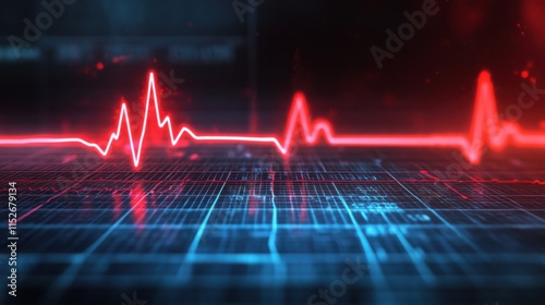 close up a heart rate monitor in hospital 