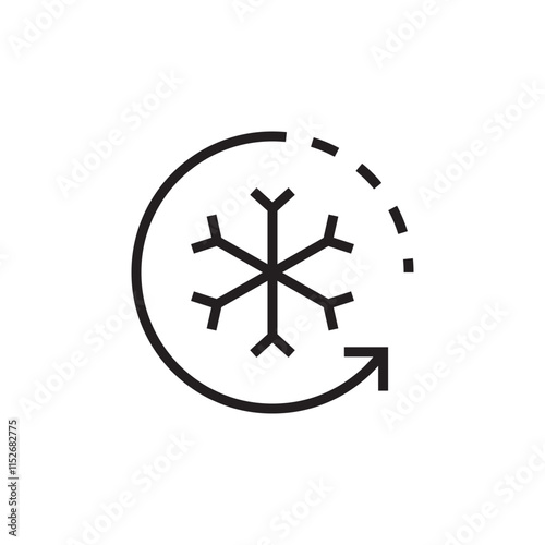 fast cooling icon vector eps outline