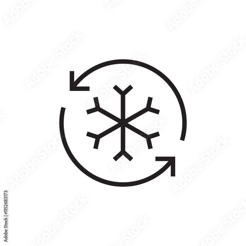 cooling refresh icon vector outline eps
