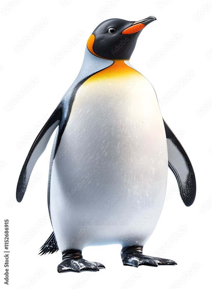 Obraz premium Penguin action portrait antarctica wildlife photography natural habitat close-up animal behavior