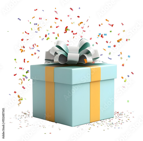 Festive gift opening celebration living room digital illustration vibrant environment eye-level view joy and surprise