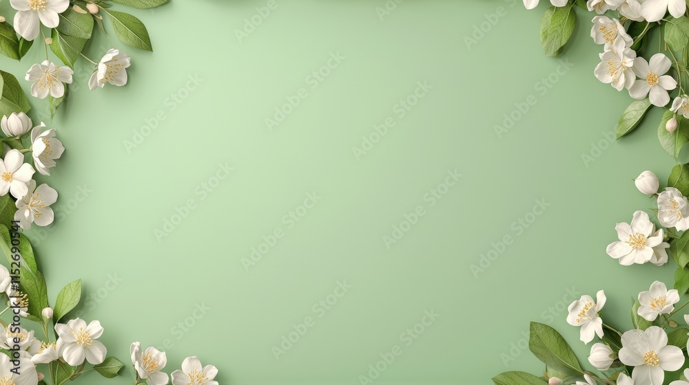 Fototapeta premium Nature graphic background spring blossom for product aesthetics