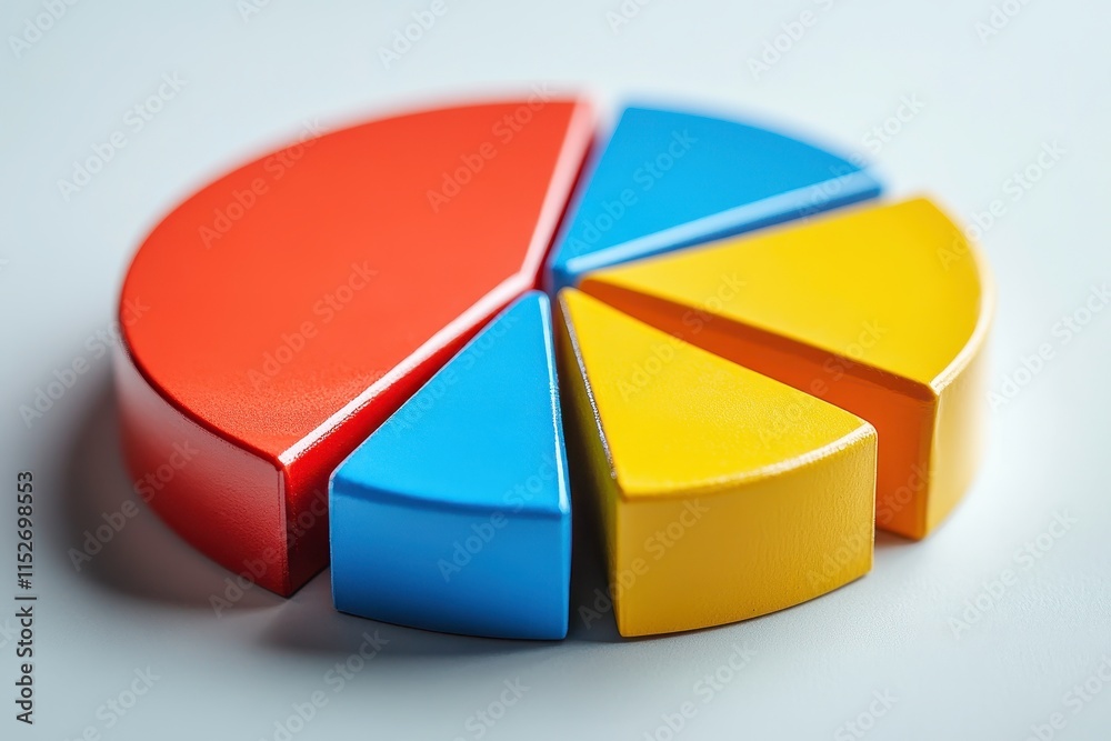 Colorful Pie Chart Representing Income Trends Colorful Pie Chart Representing Income Trends