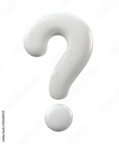 High-Quality PNG of Question mark icon; png sticker; 3D minimal illustration; transparent background Isolated on White Background – High Resolution photo