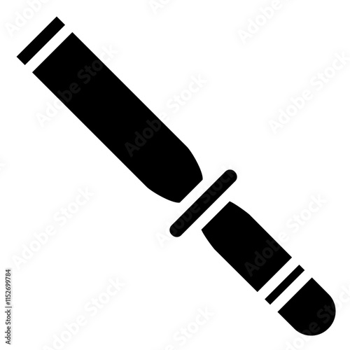 Chisel Glyph Icon, Black And White Glyph Icon Symbol Vector