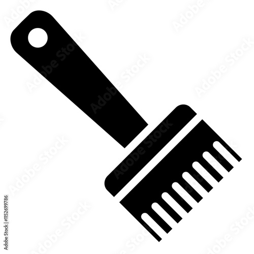 Paintbrush Glyph Icon, Black And White Glyph Icon Symbol Vector