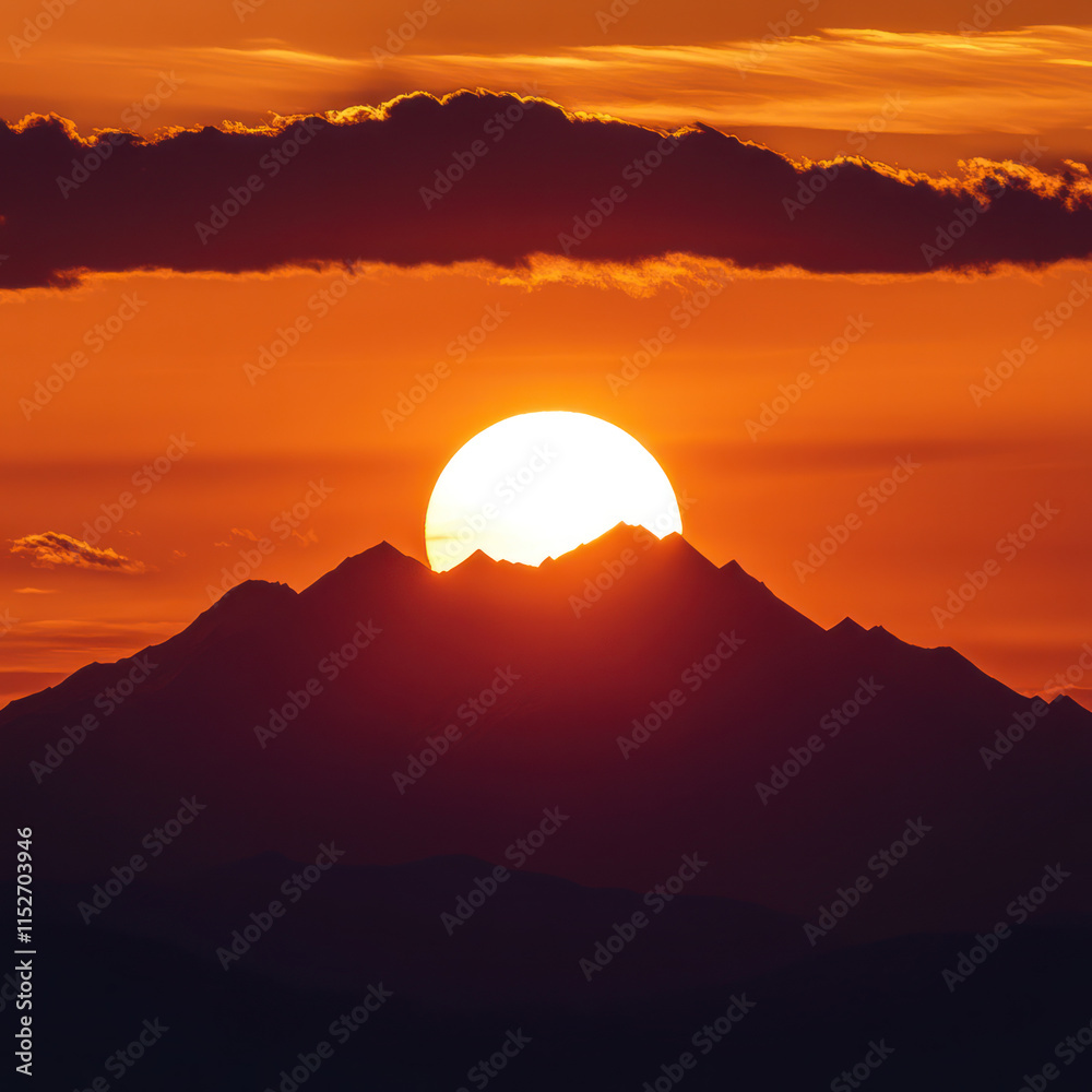 Obraz premium sunset in mountains