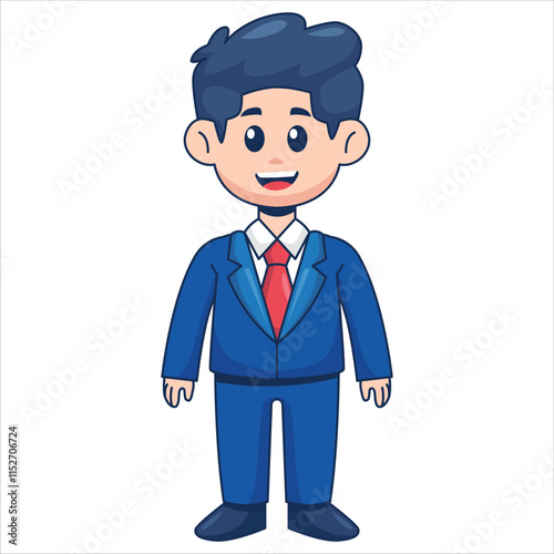 Illustration of Cute Businessman Character