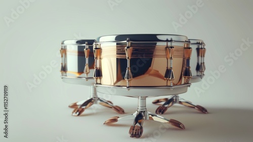 Elegant Timpani Drums on Clean Background photo