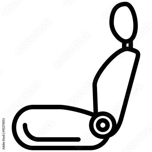 Car Seat Outline Icon - Car Service