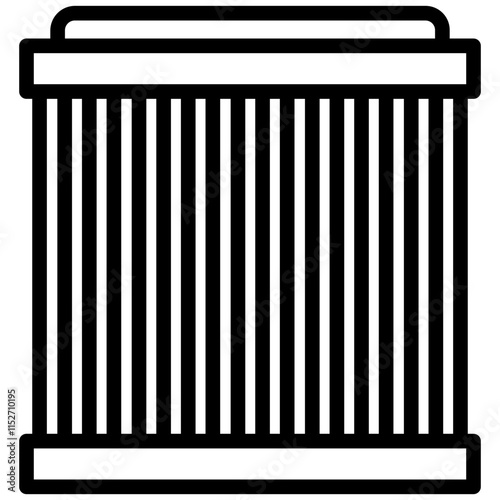 Car Air Filter Outline Icon - Car Service