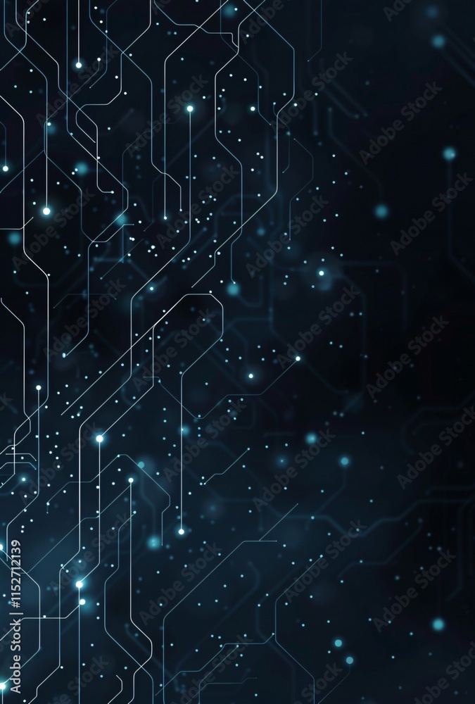 Obraz premium Blue background adorned with a futuristic circuit board pattern, a perfect technology concept banner..