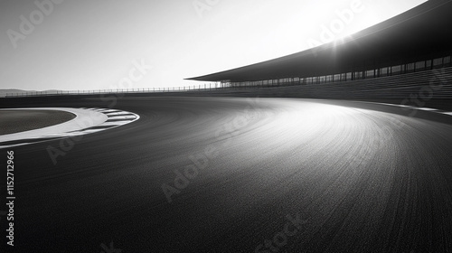An aerial view of a race track with sharp curves symbolizing life's chaos and unpredictability vibrant lanes weaving through dynamic landscapes evoking adrenaline determination and strategic decisions
