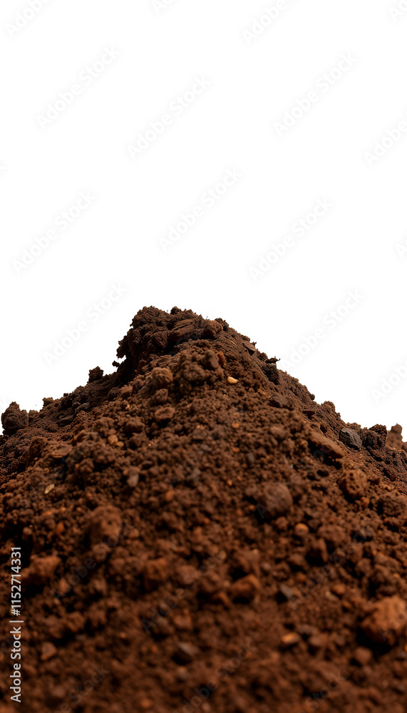 Dirt, soil isolated on white background, magazine photoshoot Dirt, soil isolated on white background, magazine photoshoot