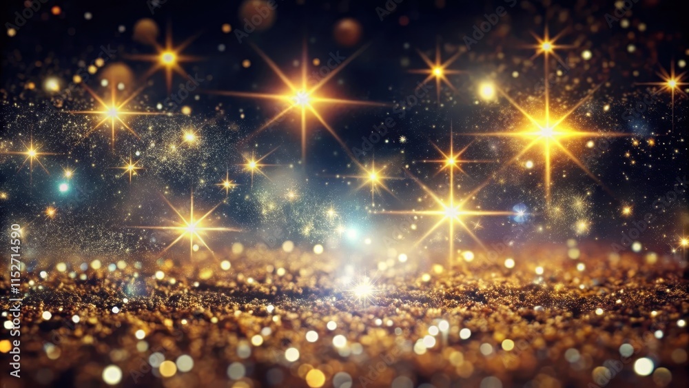 Glittering stars in a dark space Glittering stars in a dark space