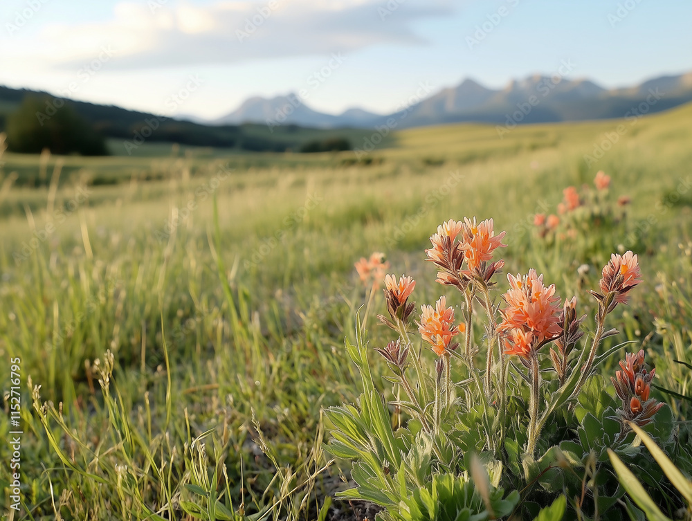 A close-up of colorful wildflowers blooming in a sunlit meadow, framed by soft, scenic mountain landscapes in the background. A close-up of colorful wildflowers blooming in a sunlit meadow, framed by soft, scenic mountain landscapes in the background.