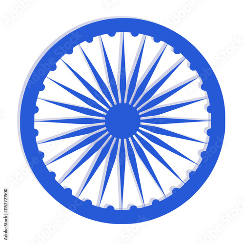 Blue Ashoka Chakra Icon photo