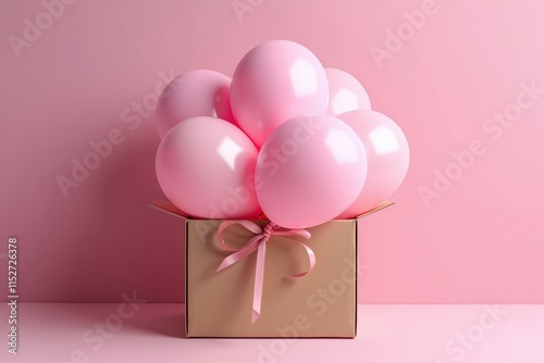 Wallpaper Mural Celebrate in Style with a Charming Box of Pink Balloons Perfect for Birthdays, Anniversaries, or Special Occasions Torontodigital.ca