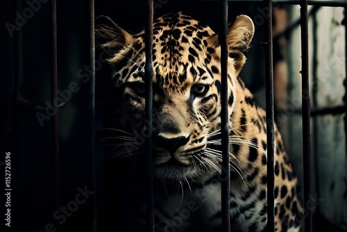 agitated restless and uneasy like a caged animal photo