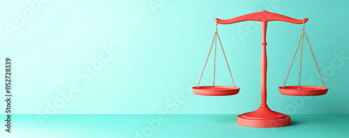 PPC vs SEO strategy, scale balancing paid and organic traffic, 3D illustration