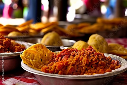 feria de san pedro food a close up shot of traditional food duri photo