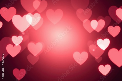 Romantic Valentine's Day Background with Hearts in Shades of Red for Love and Passion Themed Designs photo