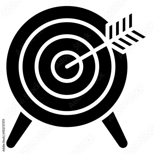 Target Marketing Glyph Icon, Business and Marketing Glyph Icon