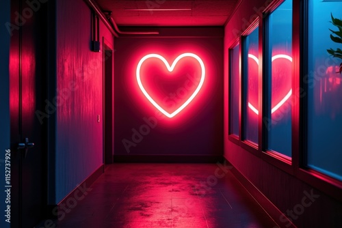 Enhance Your Space with a Vibrant Neon Heart Sign: Perfect for Romantic Decor, Modern Interiors, and Cozy Ambiance