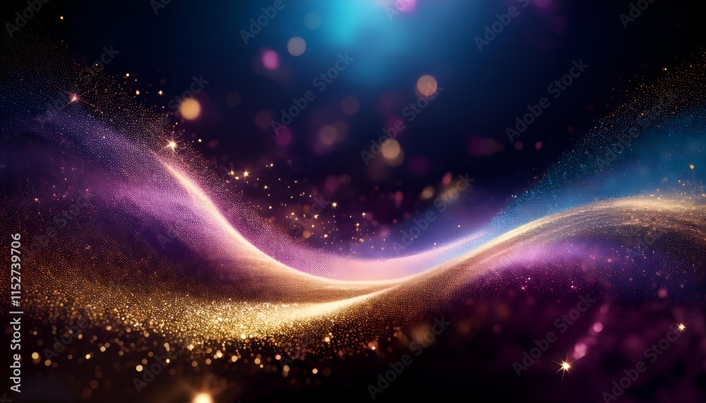 Obraz premium Abstract Whimsical Stardust Wallpaper: A Magical Background of Twinkling Particles