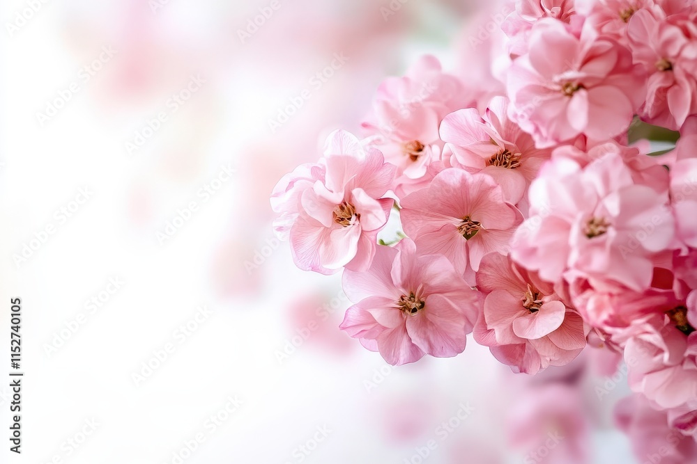Close-up of delicate pink flowers, soft focus background. Close-up of delicate pink flowers, soft focus background.