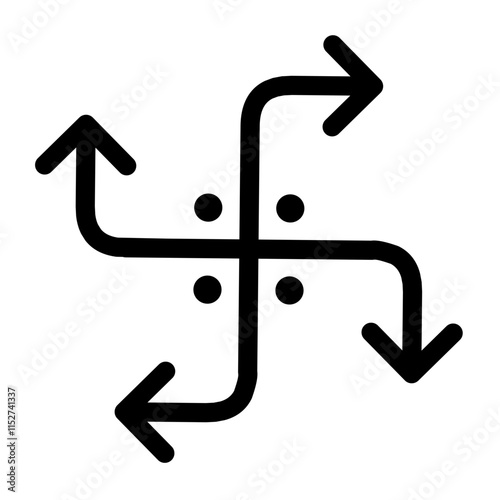 3d graphic of a symbol made of many spheres