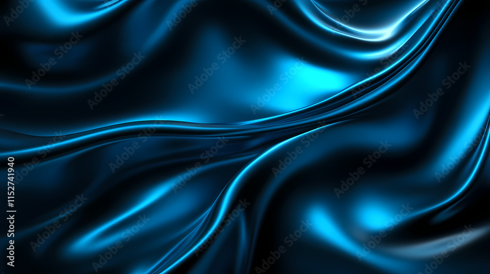 Obraz premium 3d paint background, blue light ray, dark black, abstract glowing aura, grain noise texture, web banner header design. Aureole. Illustration