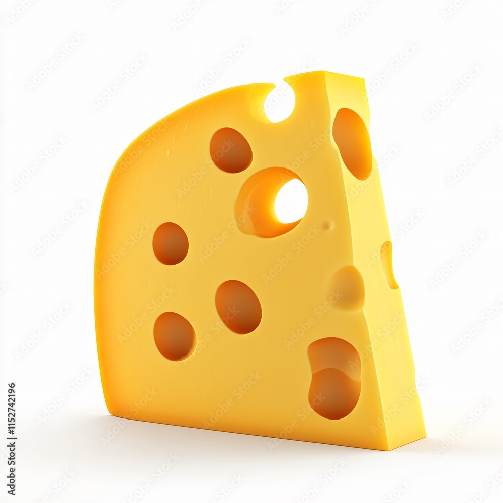Photo-Realistic 3D Rendering of Swiss Cheese with Subtle Gradients Photo-Realistic 3D Rendering of Swiss Cheese with Subtle Gradients