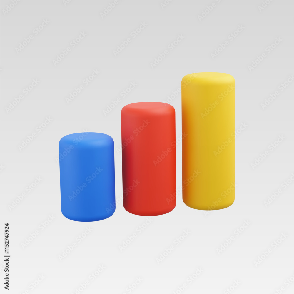 3d Realistic Graph chart vector illustration 3d Realistic Graph chart vector illustration