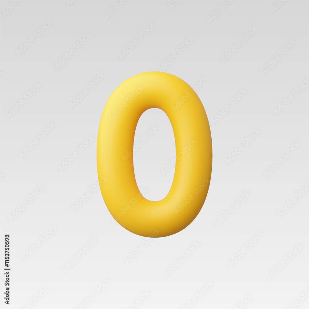 3d Realistic Number Zero vector illustration 3d Realistic Number Zero vector illustration