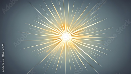 A clean sunburst design with sharp rays emanating from a single point, set on a gradient background.