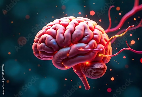 3d rendered illustration of human brain photo