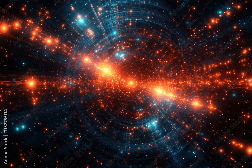 Obraz premium Abstract Network Data Flow