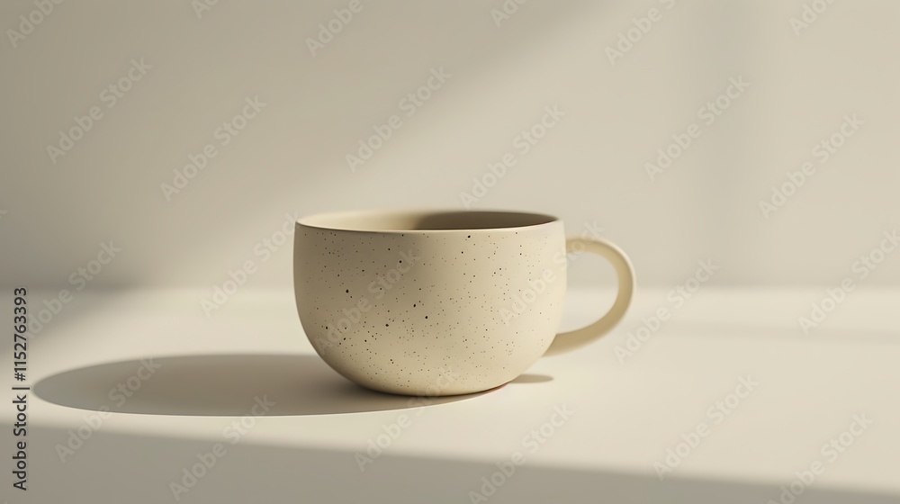 A minimalist ceramic coffee cup filled with hot black coffee against a white backdrop A minimalist ceramic coffee cup filled with hot black coffee against a white backdrop
