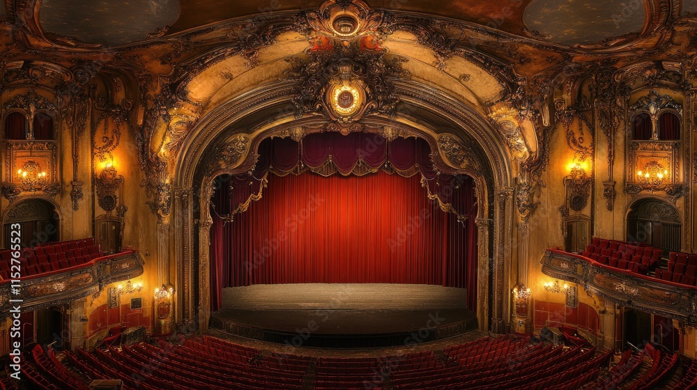 Obraz premium Magnificent Grand Theatre: A Majestic Stage Awaits